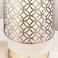 Two Tiered Satin Nickel & Vintage White Table Lamp