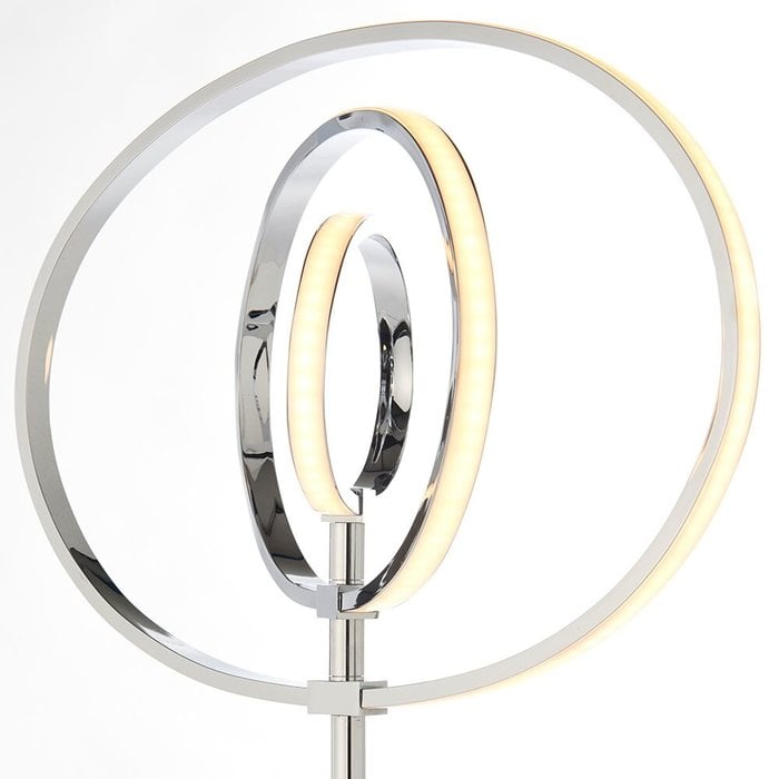 LED Hoop Floor Lamp - Polished Chrome