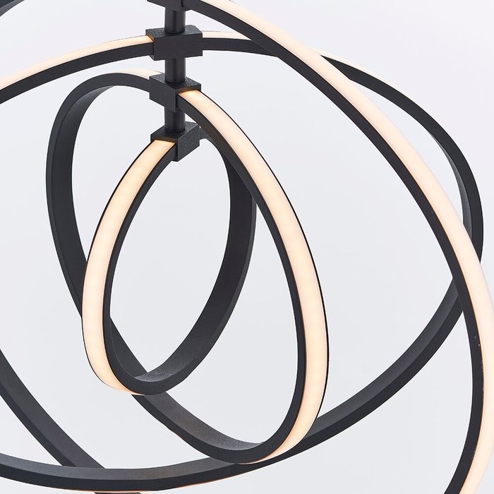 Black LED Hoop Feature Pendant