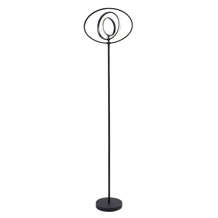 LED Hoop Floor Lamp - Black