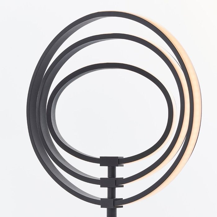 LED Hoop Floor Lamp - Black