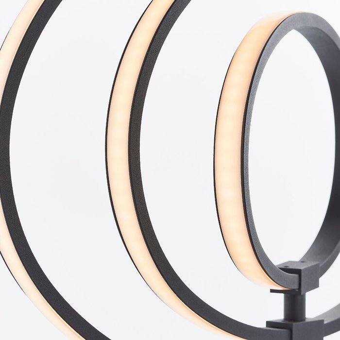 LED Hoop Floor Lamp - Black