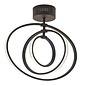 LED Hoop Semi Flush Ceiling Light - Black