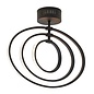 LED Hoop Semi Flush Ceiling Light - Black