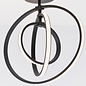 LED Hoop Semi Flush Ceiling Light - Black