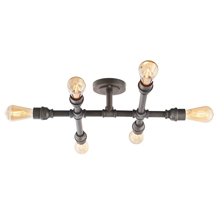 Industrial Pipe Semi Flush Ceiling Light