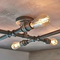 Industrial Pipe Semi Flush Ceiling Light