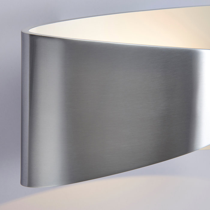 Polished Aluminium & White Modern LED Wall Light