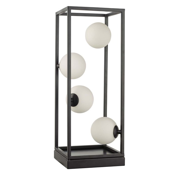 Sio - Matt Black & Opal Glass Table Lamp