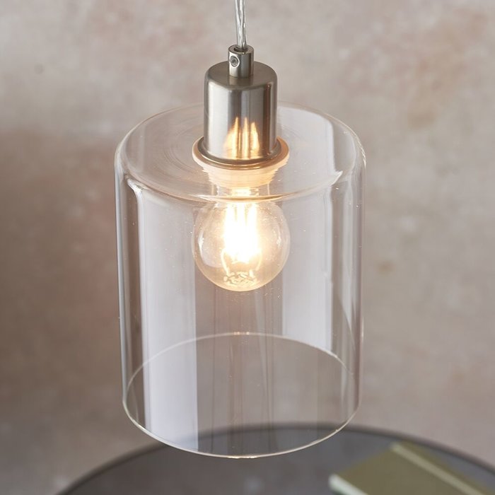 Niko - Contemporary Glass & Brushed Nickel Pendant