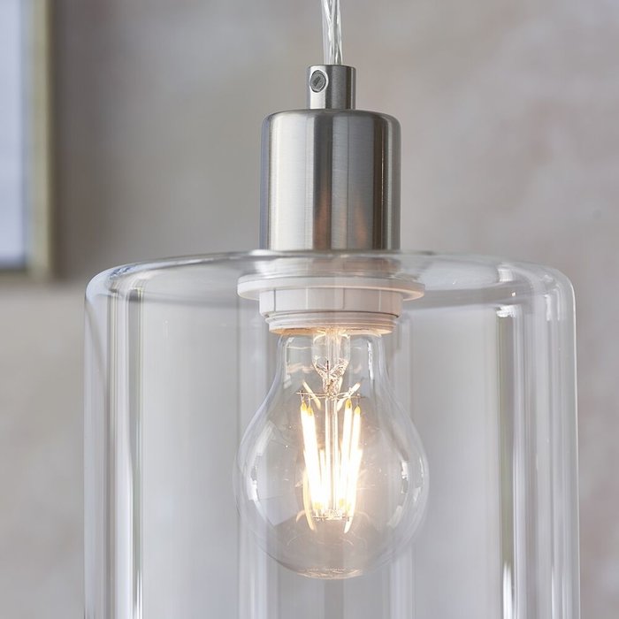 Niko - Contemporary Glass & Brushed Nickel Pendant