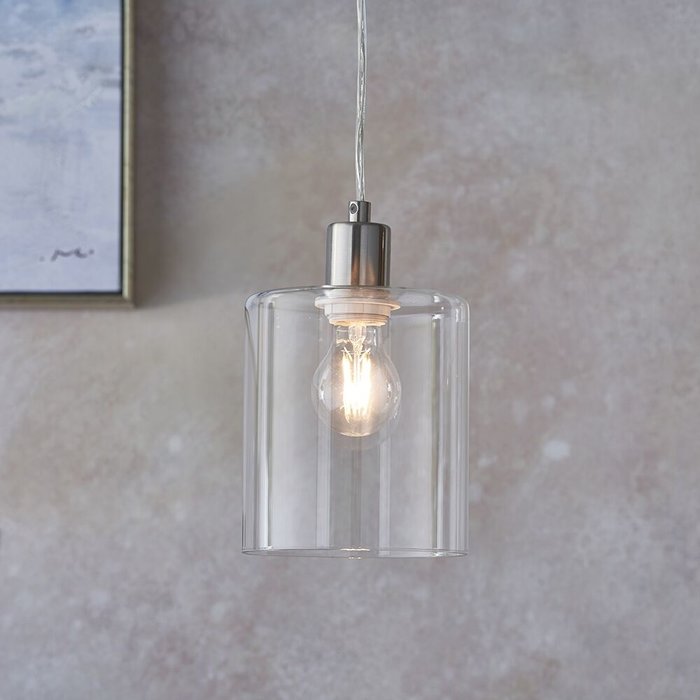 Niko - Contemporary Glass & Brushed Nickel Pendant