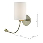 Hotel - LED Dual Light Bedside Reader Wall Light - Antique Brass