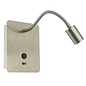 Flexi - Hotel - Gooseneck LED Reading Wall Light - Satin Nickel