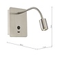 Flexi - Hotel - Gooseneck LED Reading Wall Light - Satin Nickel