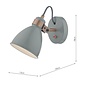 Nordic - Gloss Grey & Copper Wall Light