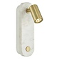 Gobie - White Marble & Brass Wall Light