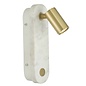 Gobie - White Marble & Brass Wall Light