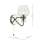 Keta - Retro Industrial Wall Light - Satin & Polished Chrome