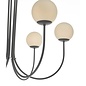 Cornelian - Mid Century Opal Glass & Matt Black Feature Light