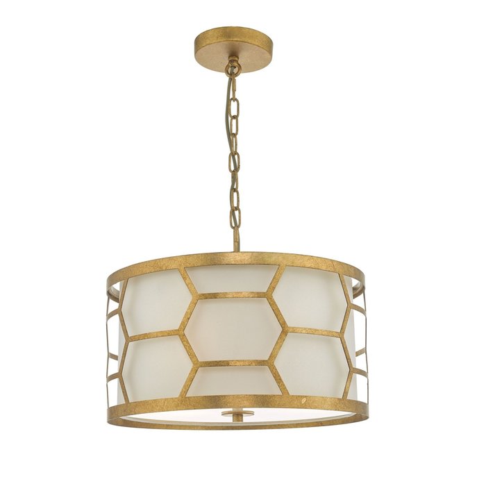 Esteem - Modern Gold Leaf Drum Feature Light