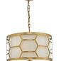 Esteem - Modern Gold Leaf Drum Feature Light