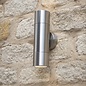 Ortex - Brushed Aluminium Outdoor Up & Down Wall Light