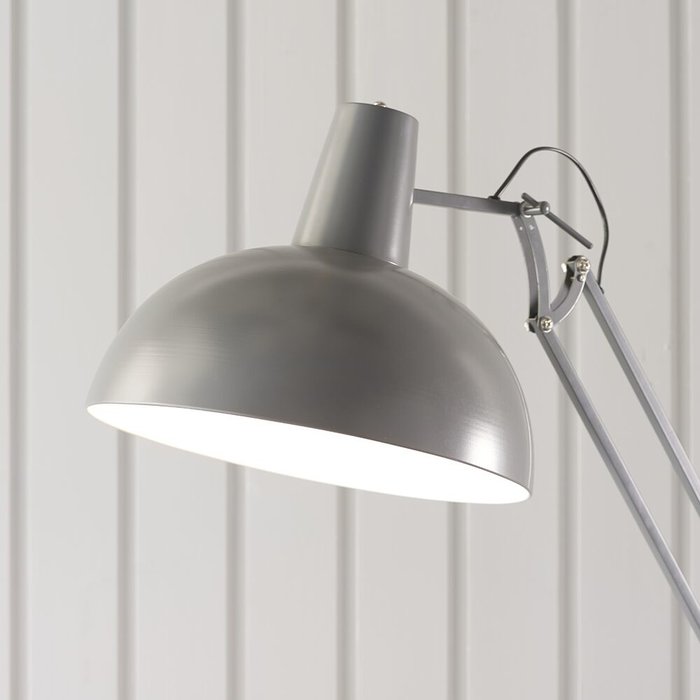 Retro Angled Floor Lamp - Grey