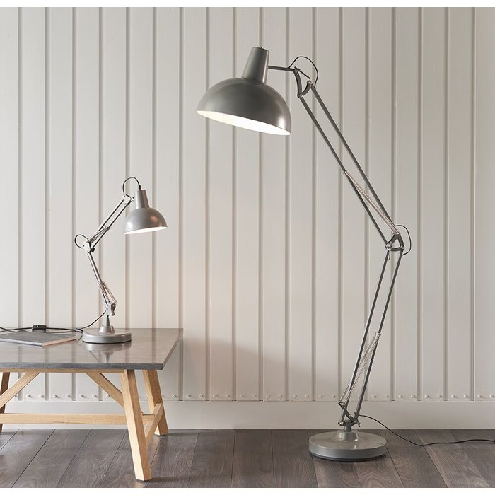 Retro Angled Table Lamp - Grey