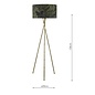 Bamboo Floor Lamp - Antique Brass