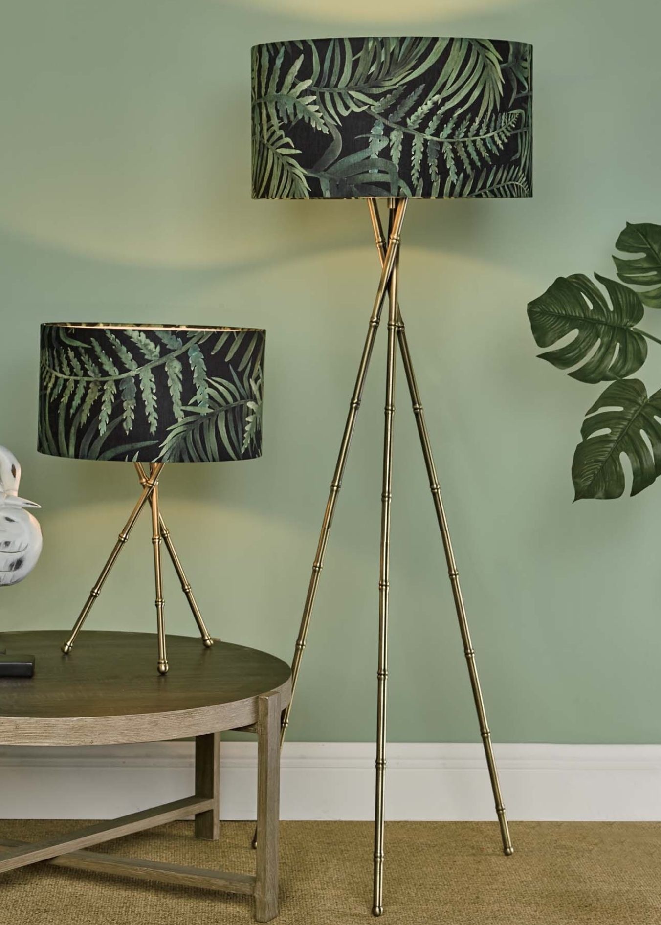 Bamboo Table Lamp Antique Brass Lightbox