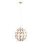 Moroccan Globe Feature Pendant - Antique Brass & White Glass