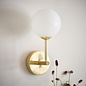 Dot Wall Light - Mid Century Opal Globe & Brass