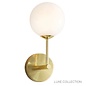 Dot Wall Light - Mid Century Opal Globe & Brass