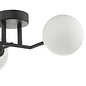 Mac - Matt Black & Opal Glass Globe Statement Wall Light