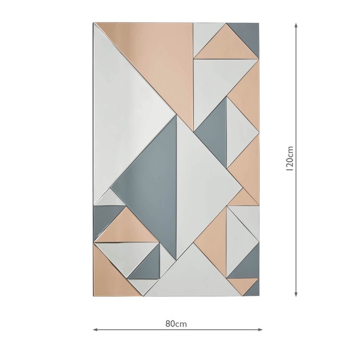 Hera - Smoked & Rose Gold Rectangular Mirror