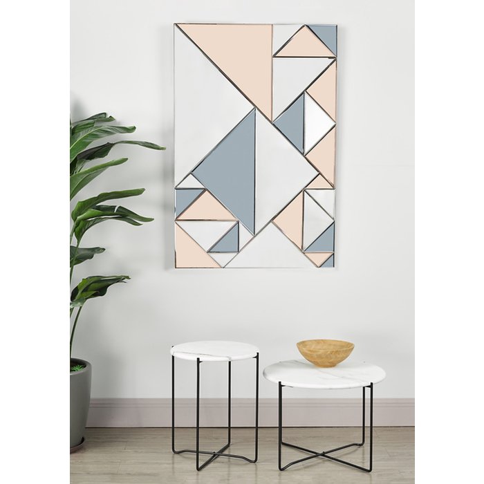 Hera - Smoked & Rose Gold Rectangular Mirror