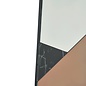 Apollo - Mid Century Rose Gold & Black Marble Feature Mirror