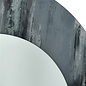 Ares - Grey Round Mirror - Marble Patterned Print