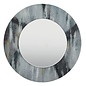 Ares - Grey Round Mirror - Marble Patterned Print