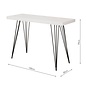 Scandi Console Side Table - White Gloss