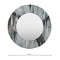 Ares - Grey Round Mirror - Marble Patterned Print