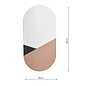 Apollo - Mid Century Rose Gold & Black Marble Feature Mirror