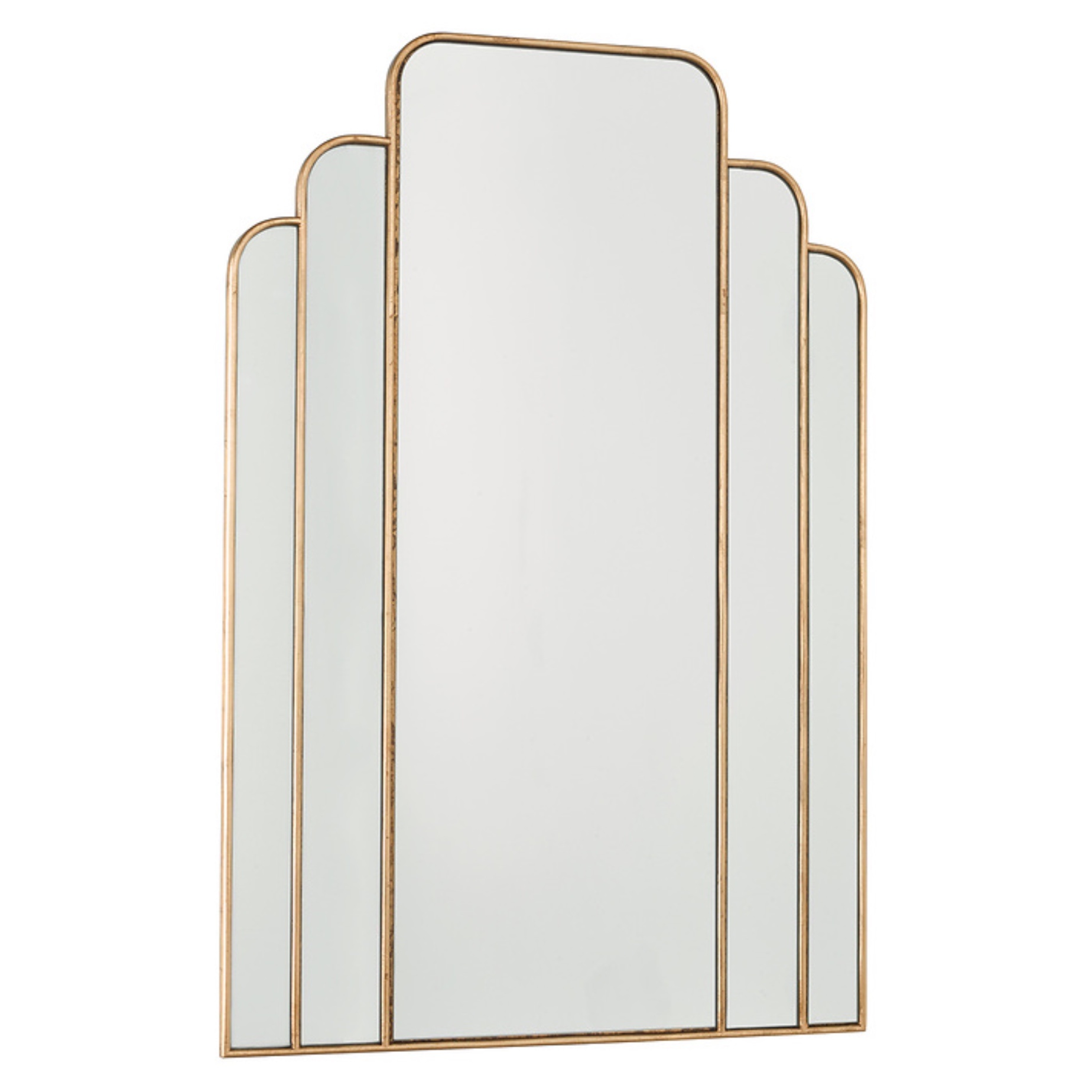 Calais - Modern Art Deco Gold Mirror - Lightbox