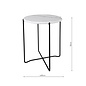 Athena - Round Rolled Edge Side Table - White Marble