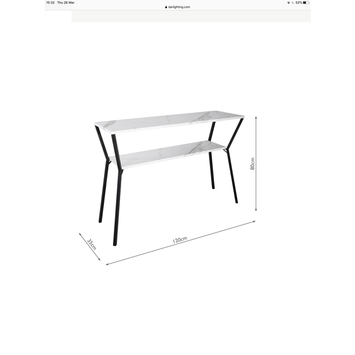 Demeter - White Marble Console Table