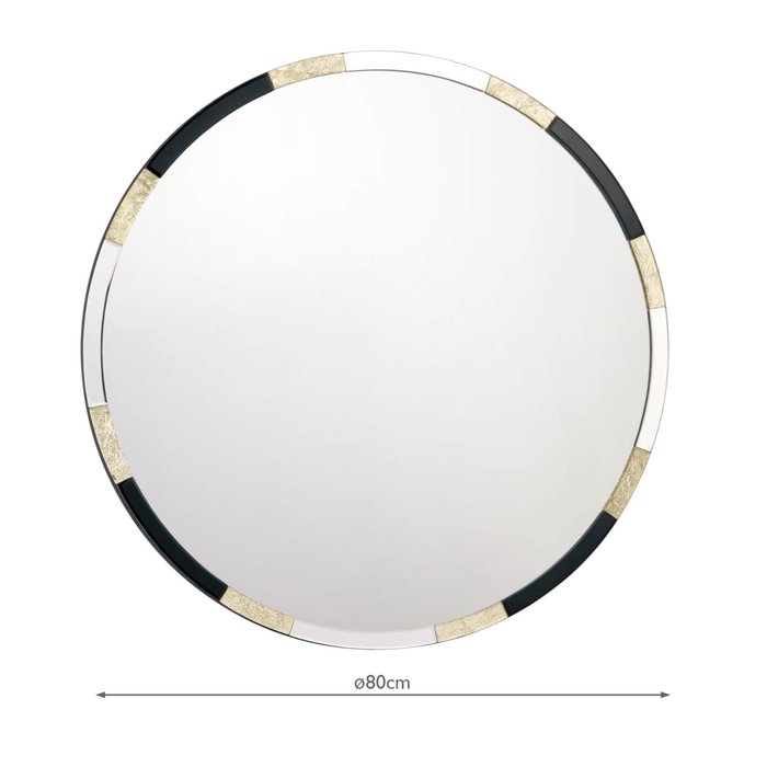 Galdot - Large Round Gold & Black Mirror