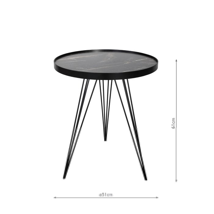Titan - Mid Century Dark Grey Stone Side Table