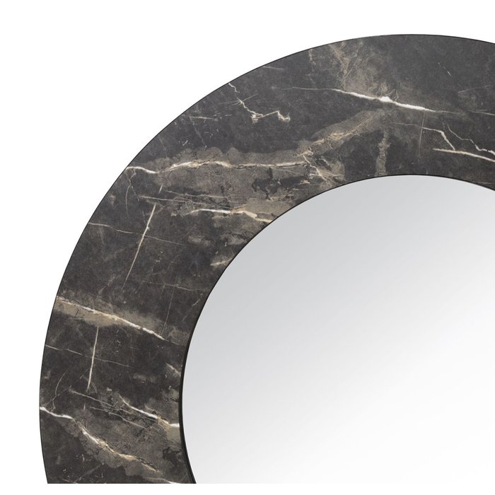 Cuban - Dark Marble Effect Large Round Mirror