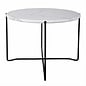 Athena - Round Rolled Edge Coffee Table - White Marble